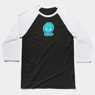 Pixel Art Cute Octopus Baseball T-Shirt